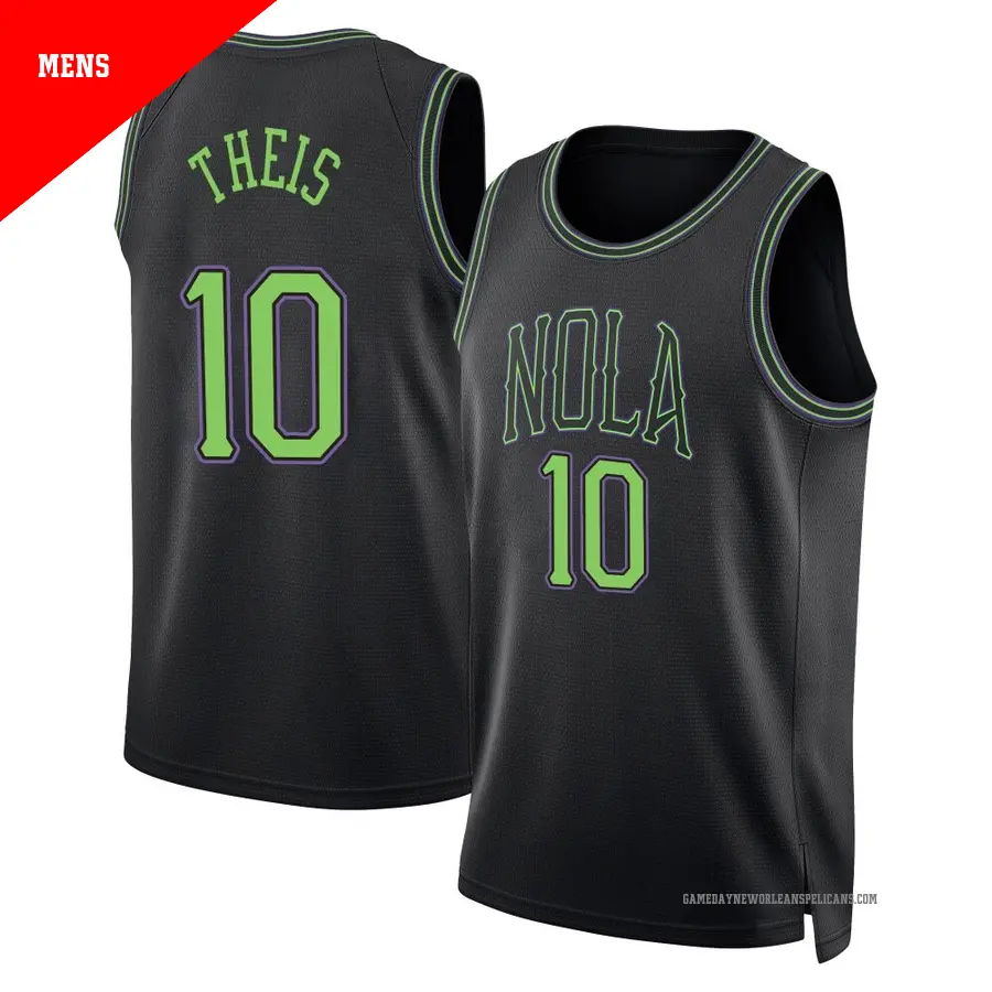＃10 Men's Daniel Theis New Orleans Pelicans 2023/24 Swingman Black City Edition Jersey