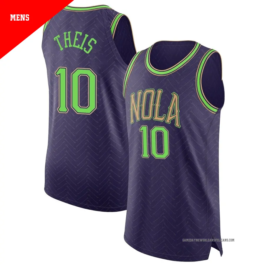 ＃10 Men's Daniel Theis New Orleans Pelicans 2024/25 Authentic Purple City Edition Jersey
