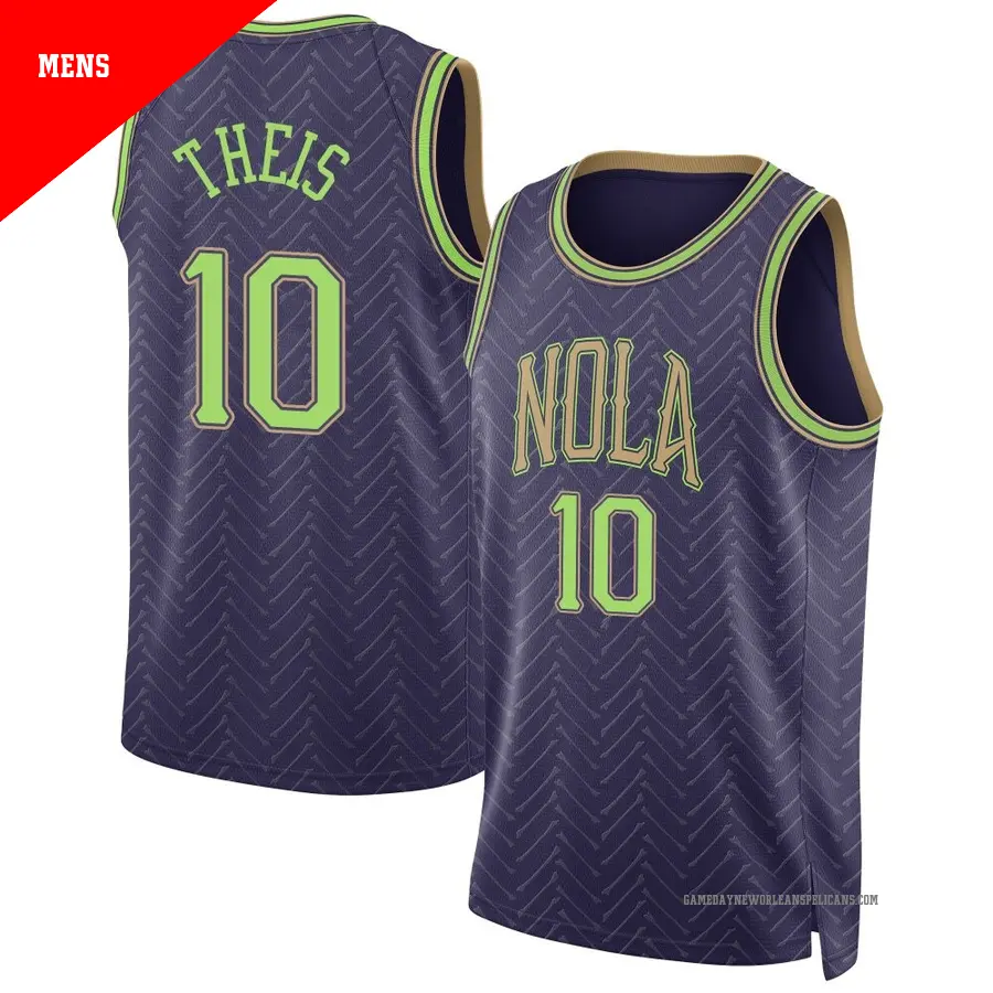 ＃10 Men's Daniel Theis New Orleans Pelicans 2024/25 Swingman Purple City Edition Jersey