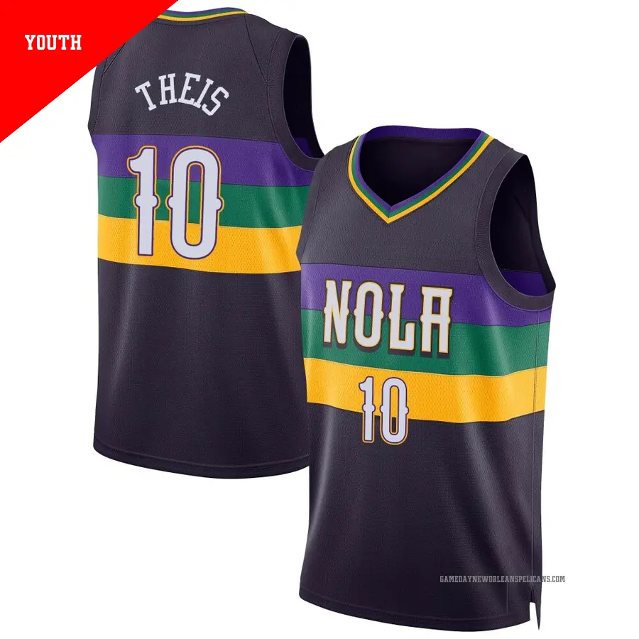 ＃10 Youth Daniel Theis New Orleans Pelicans 2022/23 Swingman Purple City Edition Jersey
