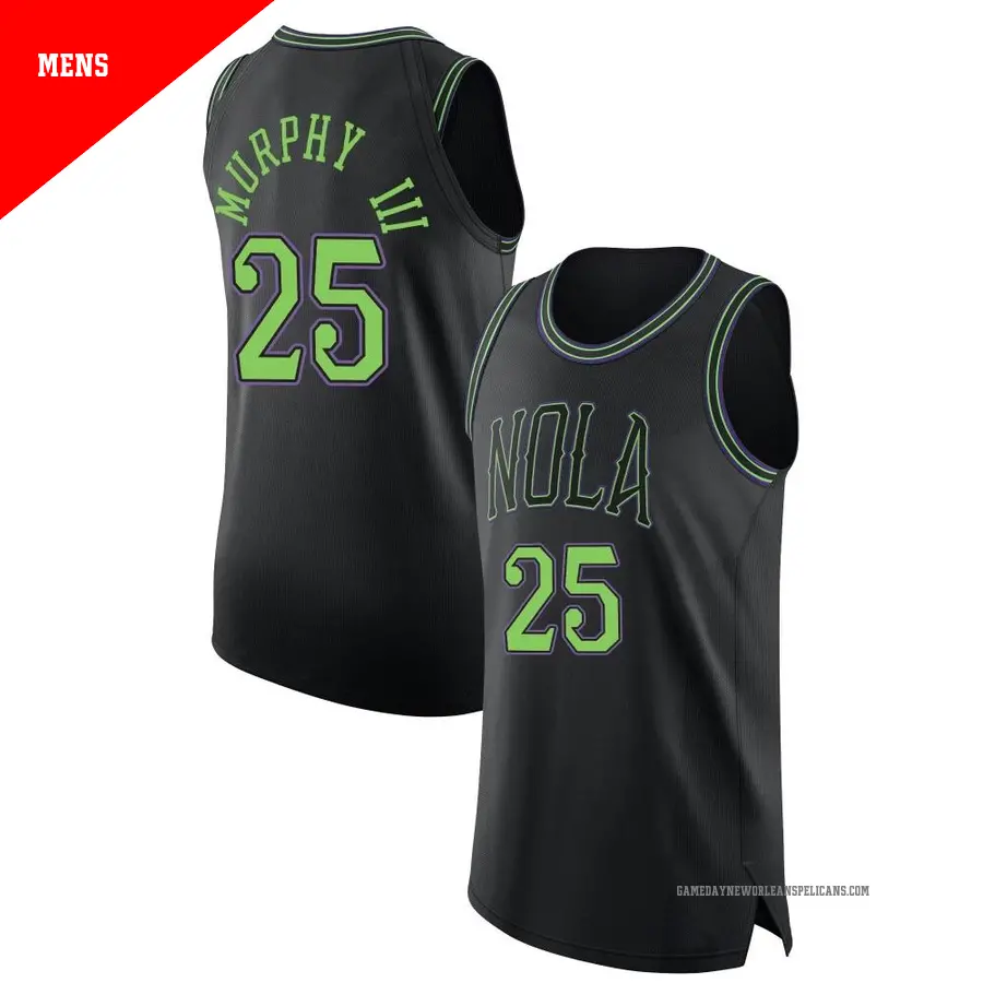 ＃25 Men's Trey Murphy III New Orleans Pelicans 2023/24 Authentic Black City Edition Jersey